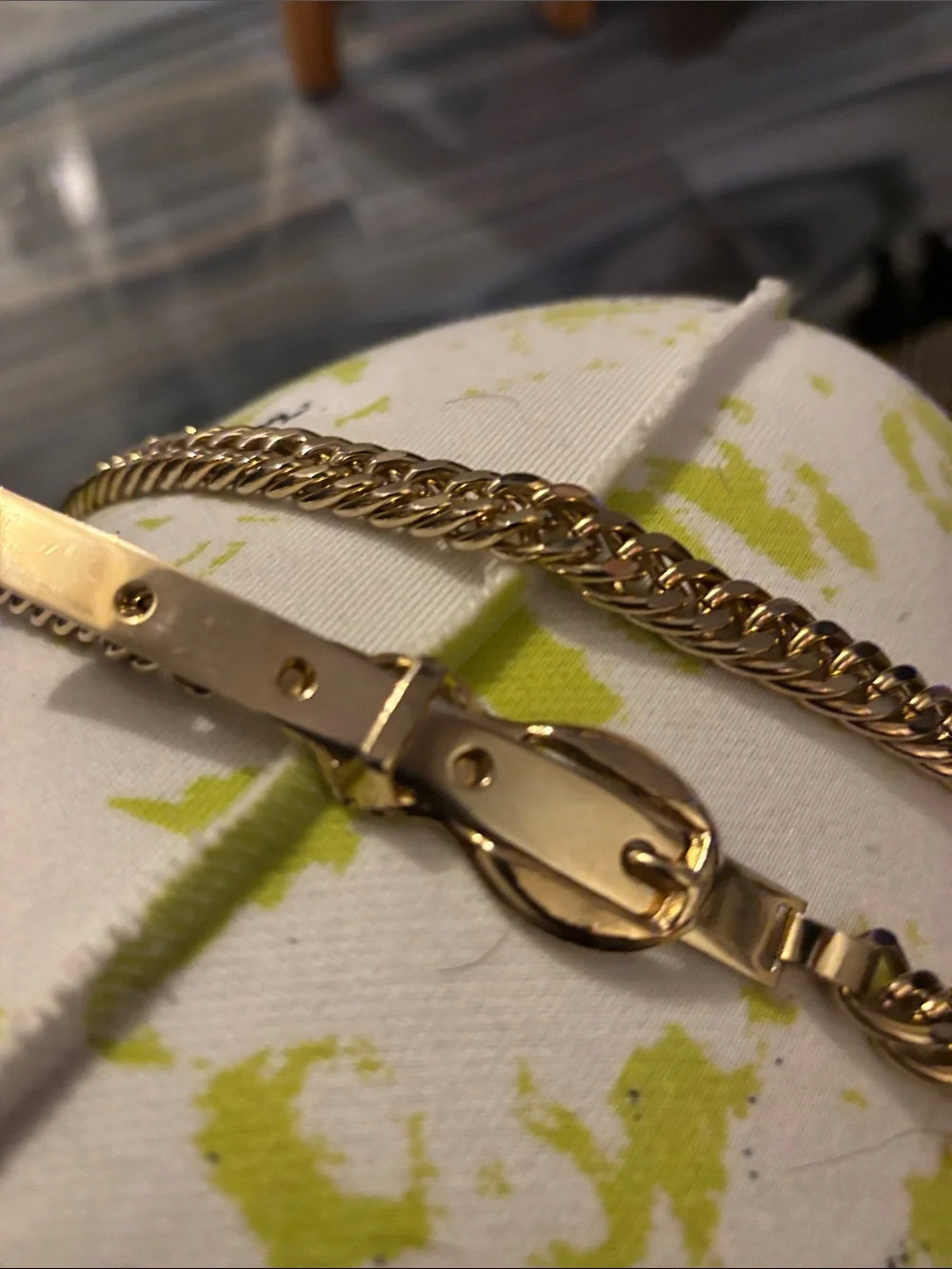 CHANEL Gold Chain Link Belt